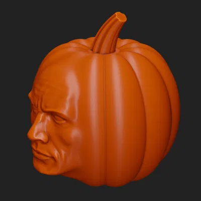 Quả bí ngô Rompkin phong cách Dwayne Johnson