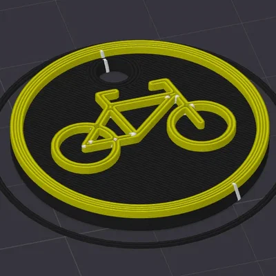 Móc khóa hình xe đạp sử dụng biểu tượng CC0