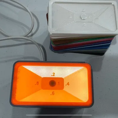 Thẻ mẫu filament với hộp đèn, bộ khuếch tán và nắp đậy