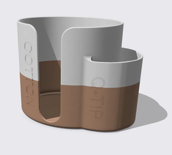 Giá đỡ bông và tăm bông hình oval cho phòng tắm - Image 1