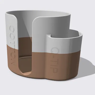 Giá đỡ bông và tăm bông hình oval cho phòng tắm