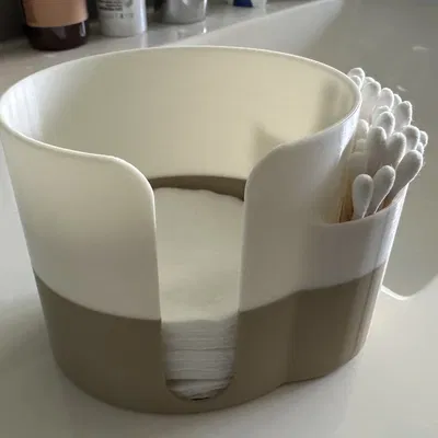 Giá đỡ bông và tăm bông hình oval cho phòng tắm