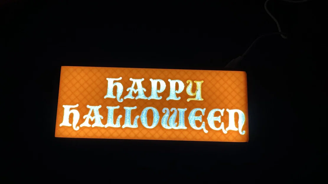Hộp đèn Halloween vui vẻ với đèn LED USB - Image 1