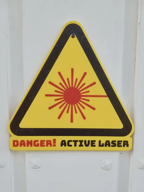 Biểu tượng cảnh báo laser cho máy khắc và cắt - Image 1