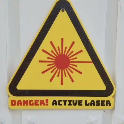 Biểu tượng cảnh báo laser cho máy khắc và cắt