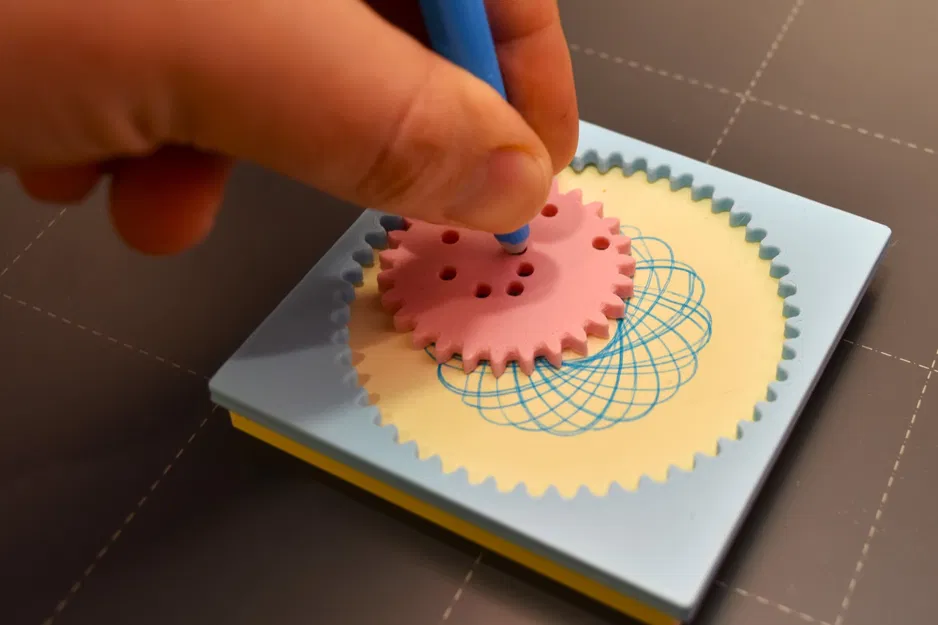 Nghệ thuật xoắn ốc Spirograph cho giấy ghi chú Post-It hình vuông - Image 3