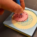 Nghệ thuật xoắn ốc Spirograph cho giấy ghi chú Post-It hình vuông - Thumbnail 3