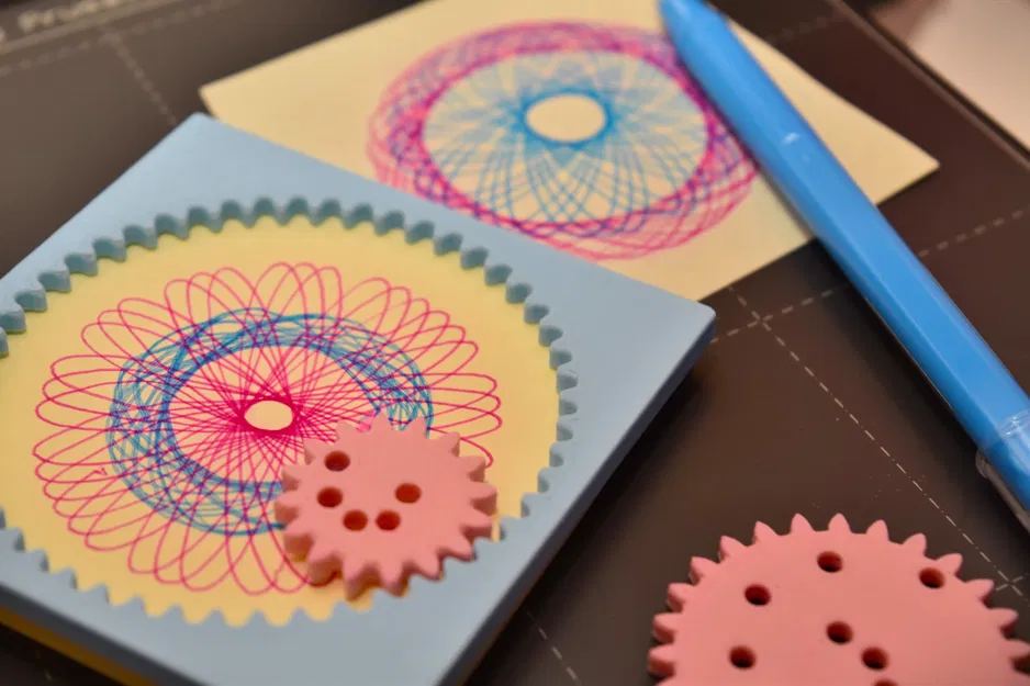 Nghệ thuật xoắn ốc Spirograph cho giấy ghi chú Post-It hình vuông - Image 4