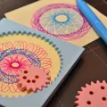 Nghệ thuật xoắn ốc Spirograph cho giấy ghi chú Post-It hình vuông - Thumbnail 4