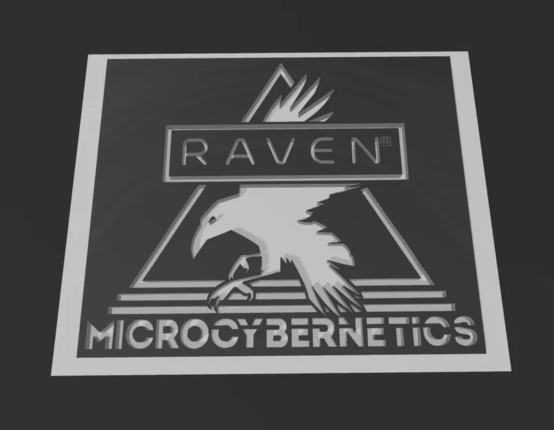 Huy hiệu Microcybernetics Quạ Cyberpunk Cổ điển - Image 1