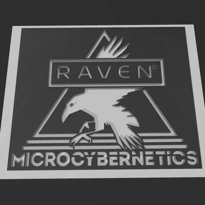 Huy hiệu Microcybernetics Quạ Cyberpunk Cổ điển