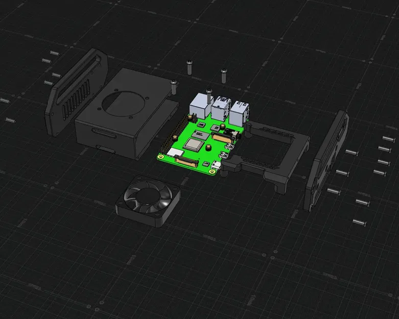 Vỏ máy Raspberry Pi 4 phiên bản V2 dạng mô-đun - Image 4
