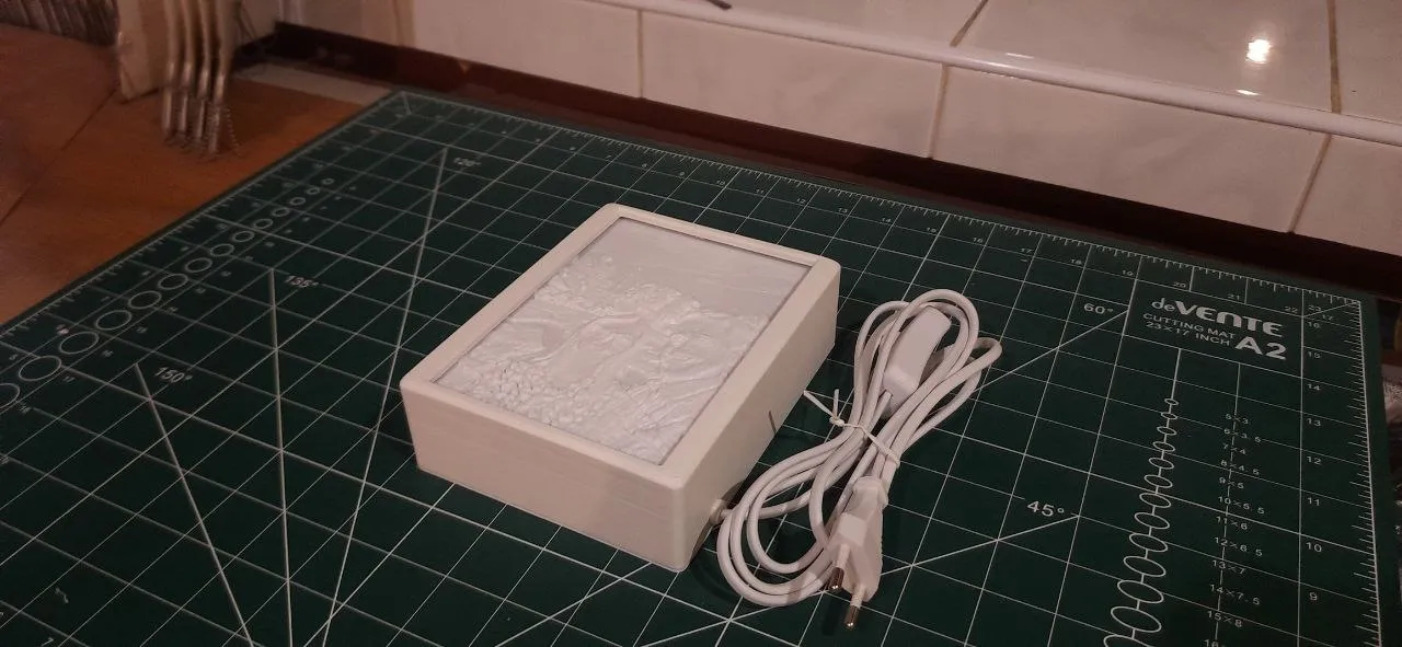 Khung đèn ngủ lithophane với đèn LED thay đổi được - Image 2