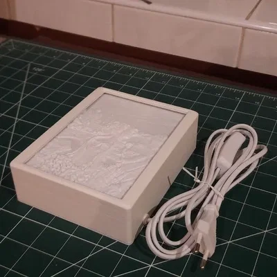 Khung đèn ngủ lithophane với đèn LED thay đổi được