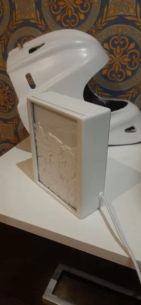 Khung đèn ngủ lithophane với đèn LED thay đổi được - Image 3