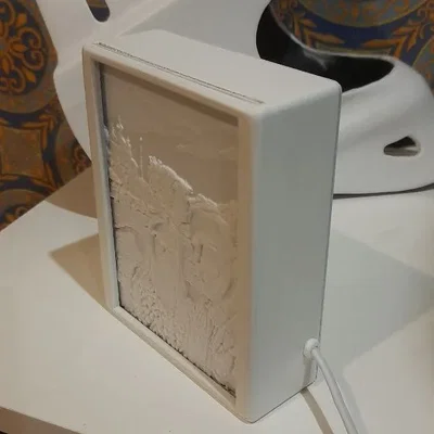 Khung đèn ngủ lithophane với đèn LED thay đổi được