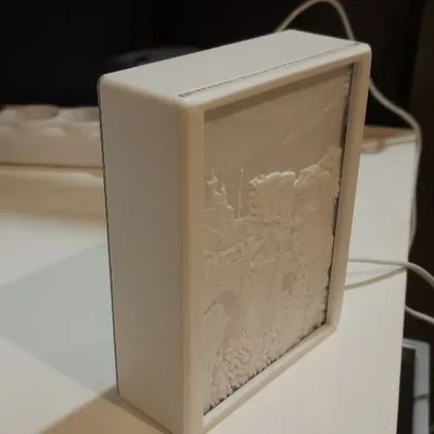 Khung đèn ngủ lithophane với đèn LED thay đổi được