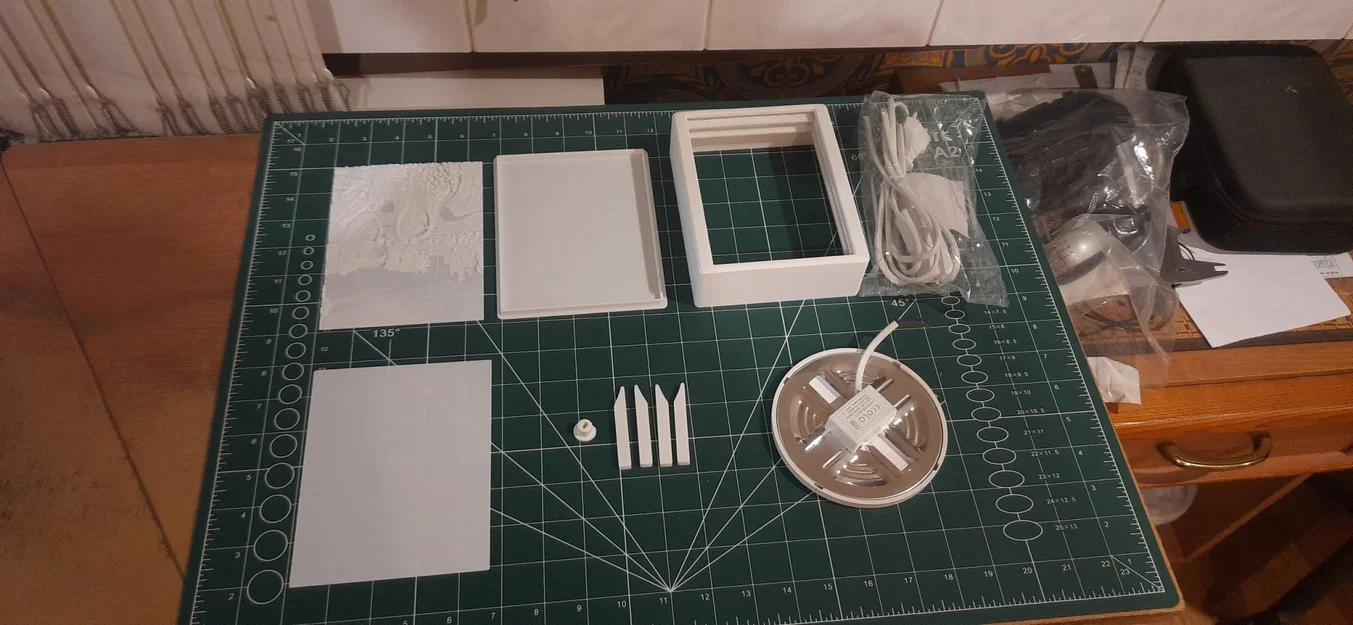 Khung đèn ngủ lithophane với đèn LED thay đổi được - Image 5