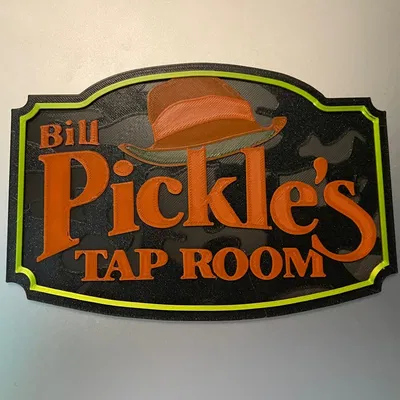 Biểu tượng neon của quán bar Bill Pickle tại State College