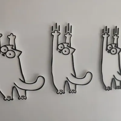 Mô hình mèo Simon đang cào và kéo dài