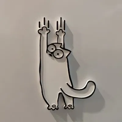 Mô hình mèo Simon đang cào và kéo dài