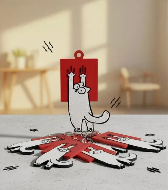 Móc khóa mèo rơi độc đáo - Image 1