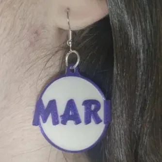 Khuyên tai cá nhân hóa với tên tùy chỉnh