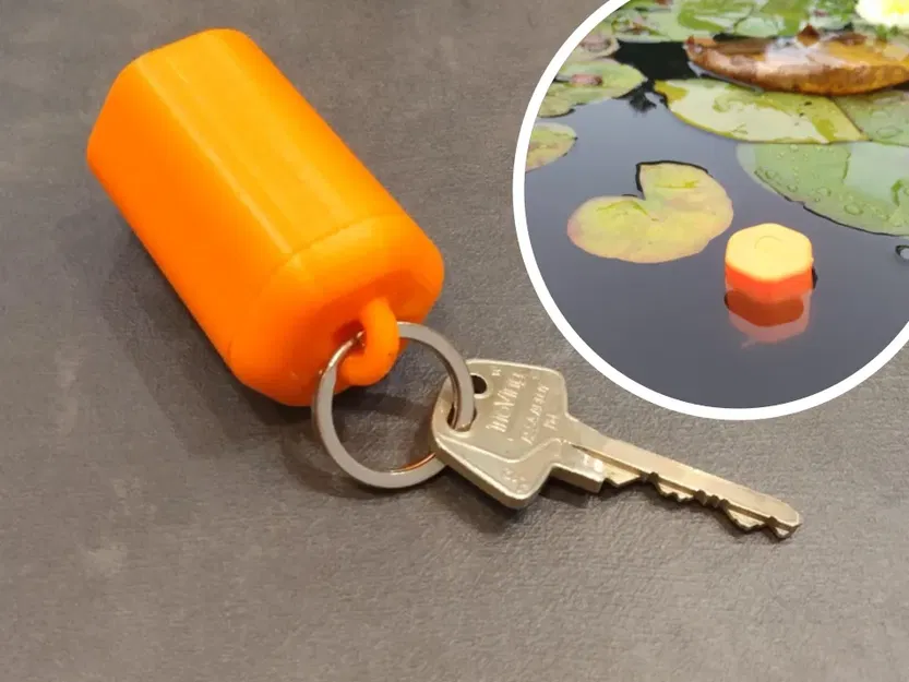 Khóa chìa nổi Hi-Viz từ nút chai sâm panh tái chế - Image 1