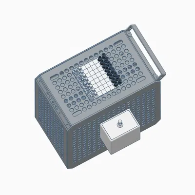 Bộ cờ vua trên máy tính với hộp và nhân vật