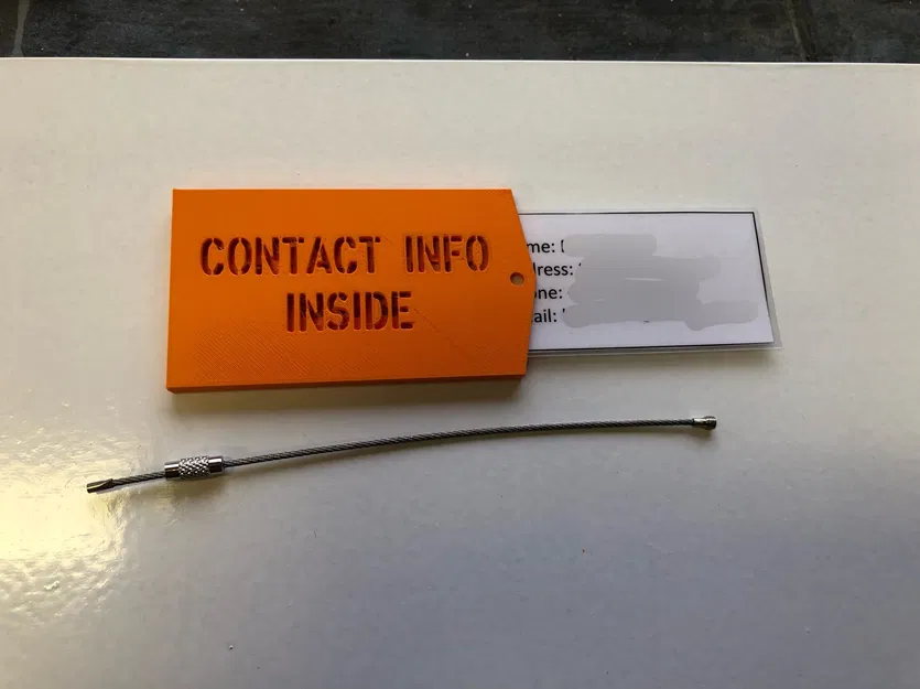 Thẻ hành lý với khe trượt thẻ thông tin liên lạc - Image 1