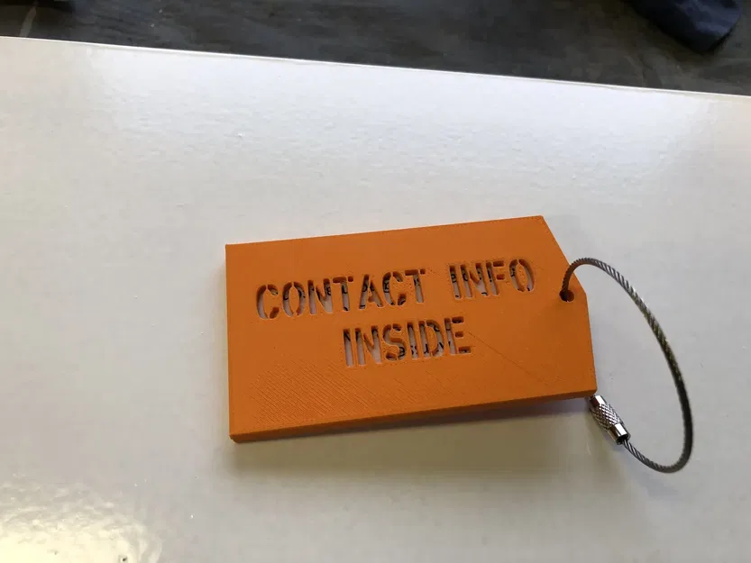 Thẻ hành lý với khe trượt thẻ thông tin liên lạc - Image 2