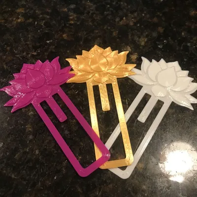 Đánh dấu sách thiết kế hoa sen đơn giản