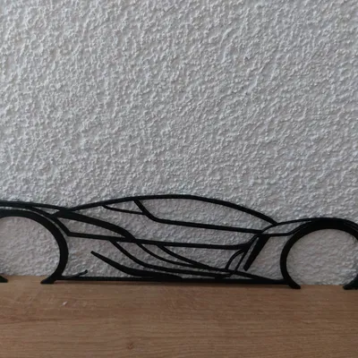 Silhouette của Porsche Mission X - Siêu xe điện tương lai