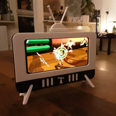 Giá đỡ điện thoại hình TV retro dễ thương