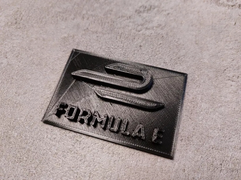 Biểu tượng đua xe công thức E in màu đen trắng - Image 3