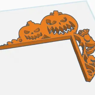 Trang trí cửa Halloween với bí ngô và kẹo ngô