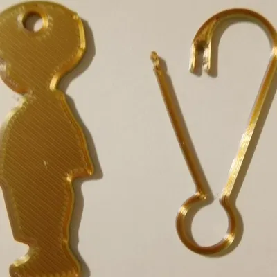 Móc khóa với karabin in 3D từ filament PLA