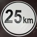 Biển báo km tự in cho xe kéo Schild 25km - Thumbnail 1