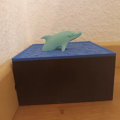 Cá heo nhảy ra khỏi mặt nước trong trang trí nhà cửa