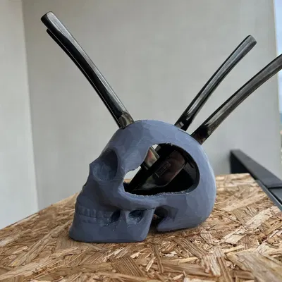 Giá đỡ dao hình đầu lâu độc đáo cho bàn ăn