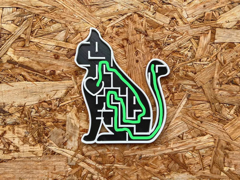 Mê cung trái tim mèo dễ thương bằng đá marbles - Image 5