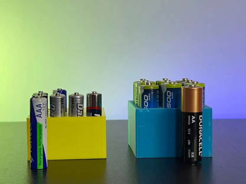 Giá đỡ pin trong thùng gỗ tổ chức đồ vật - Image 3