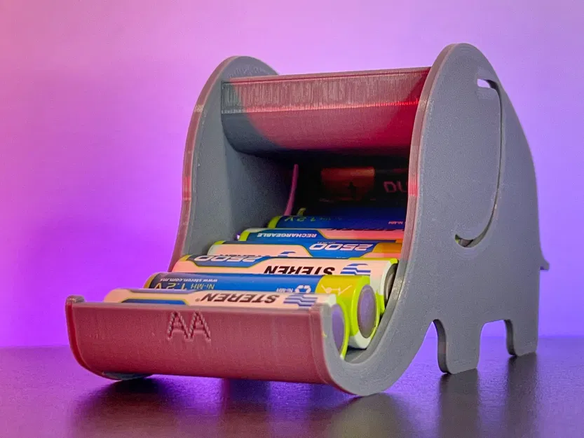 Máy phân phối pin hình con voi dễ thương - Image 3