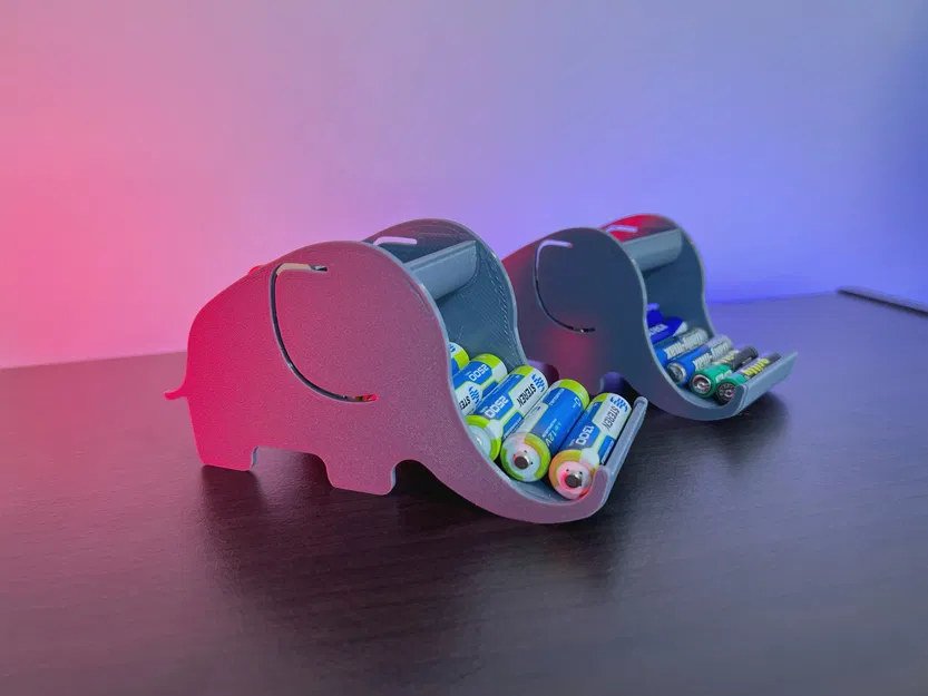 Máy phân phối pin hình con voi dễ thương - Image 4