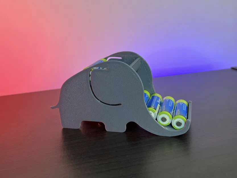 Máy phân phối pin hình con voi dễ thương - Image 6