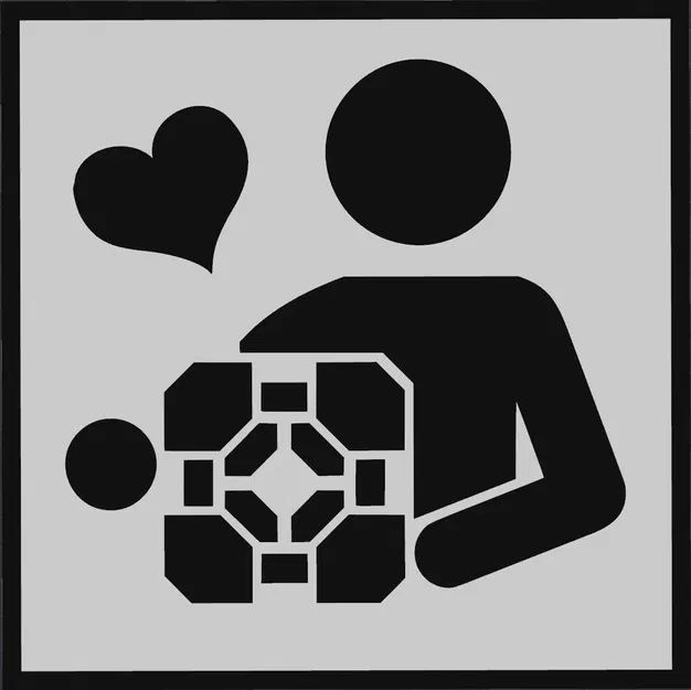 Biểu ngữ bạn đồng hành Portal Cube - Image 1