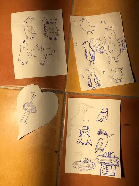 Mô hình cây với những chú chim đầy màu sắc - Image 21