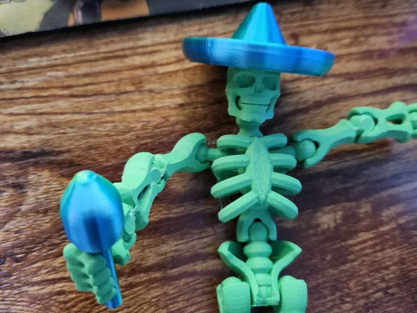 Mũ sombrero và bộ maracas cho đồ chơi bộ xương - Image 1