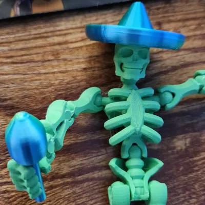 Mũ sombrero và bộ maracas cho đồ chơi bộ xương