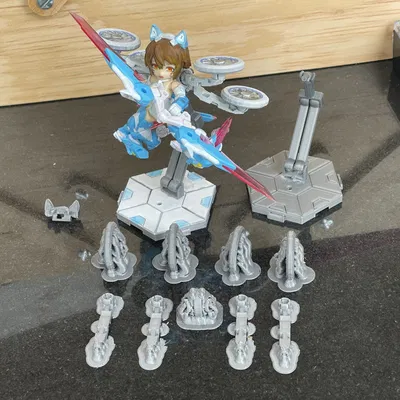 Giá đỡ in 3D cho nhân vật Desktop Army 8cm